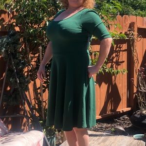 LuLaRoe Forest Green Midi Dress